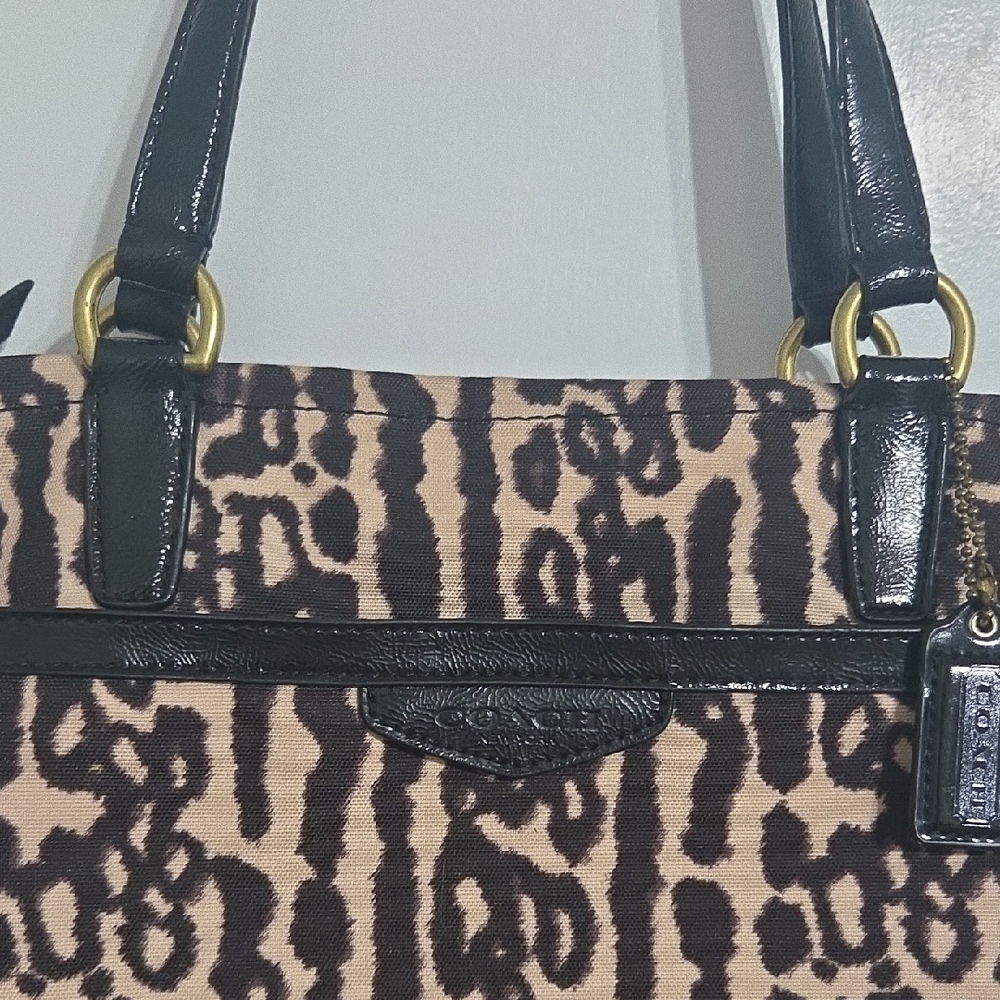COACH OCELOT LEOPARD PATTERN TOTE - image 2